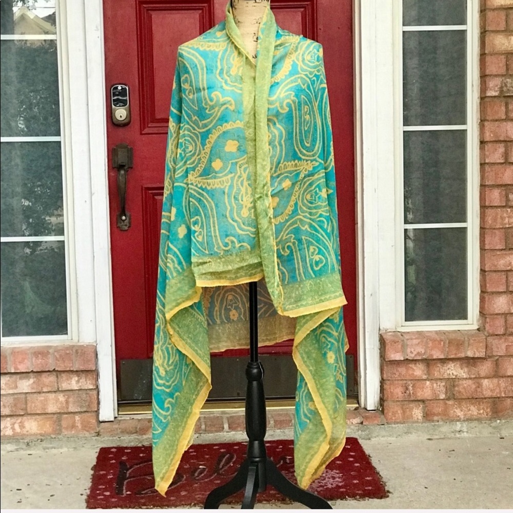 Teal Light Weight Scarf, coverup or sarong